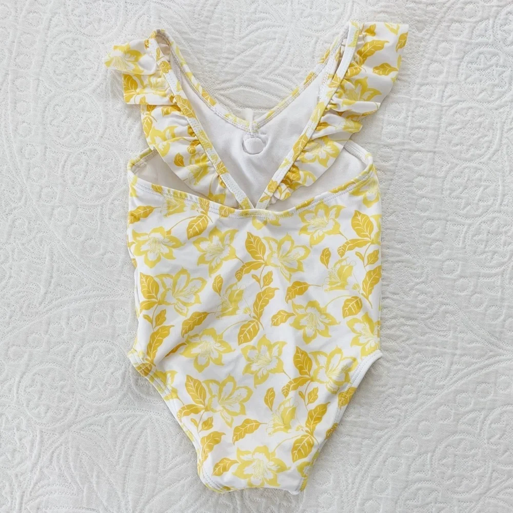Janie and Jack‎ Floral Ruffle One Piece Swimsuit